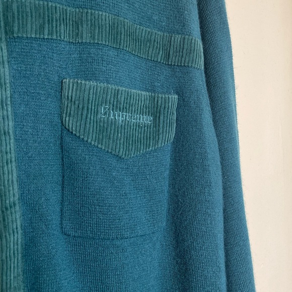 Supreme Corduroy Detailed Zip Sweater - Picture 5 of 10